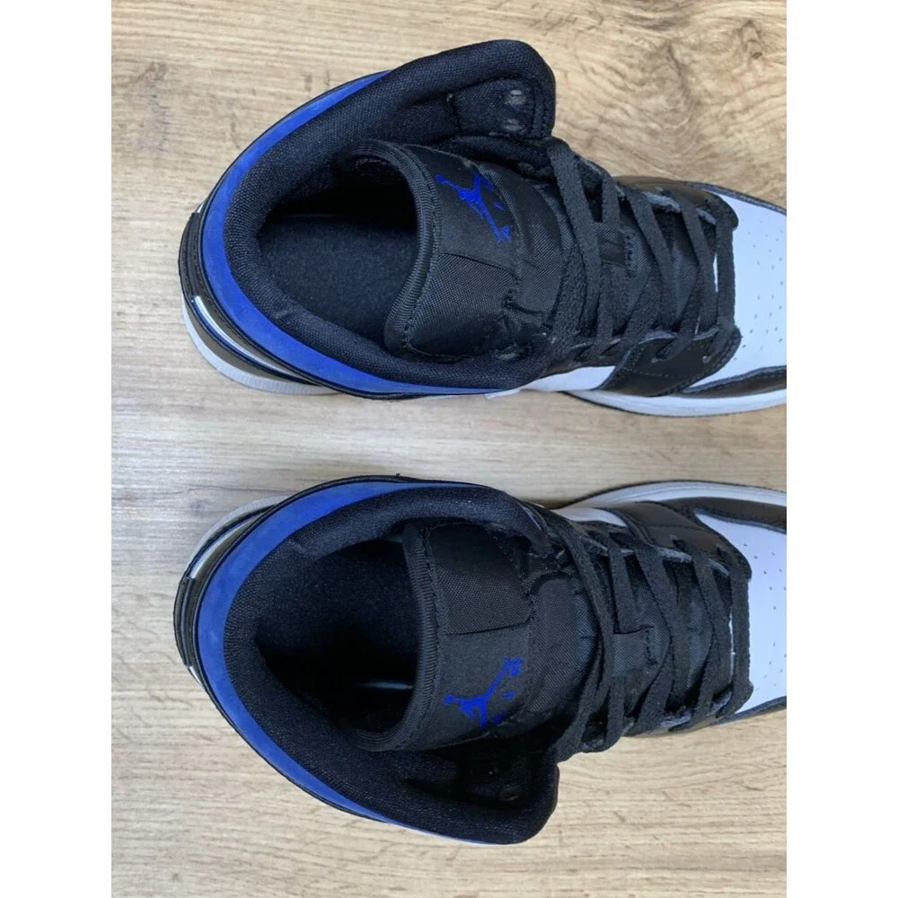 Nike Air Jordan 1 Retro Mid Racer Blue Black 554725-140 Sneakers Youth Size 6.5Y